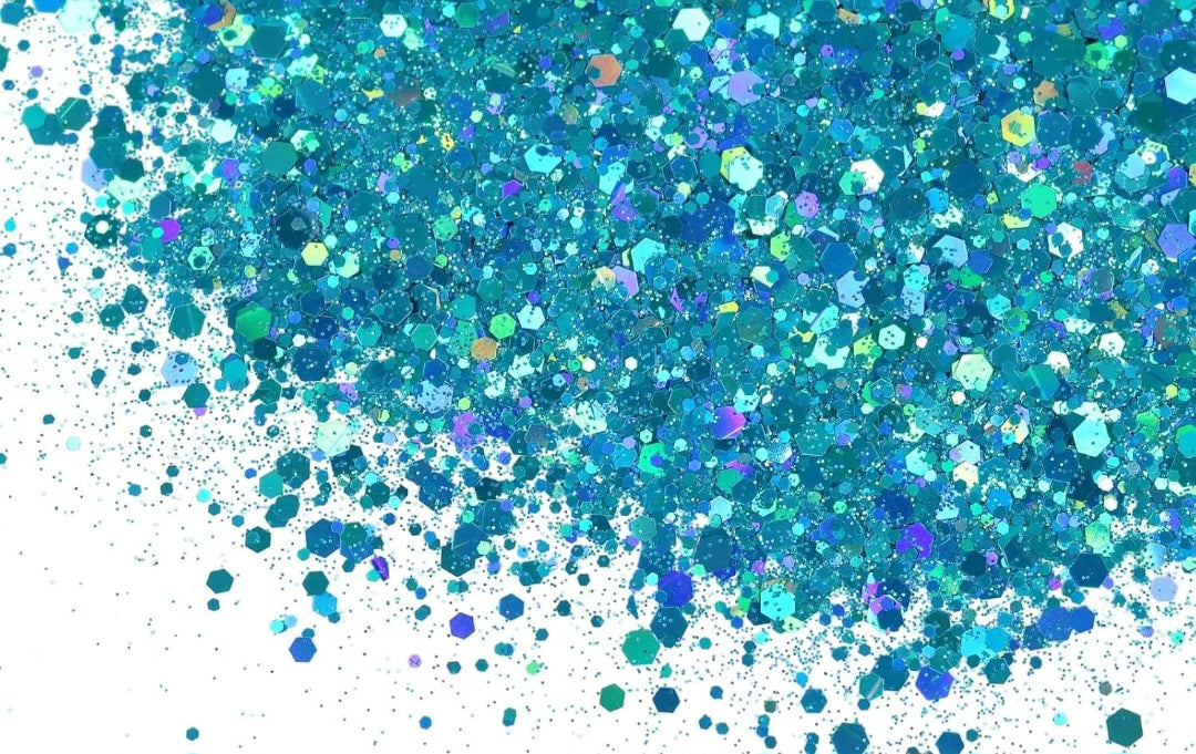 Chunky Light Blue Holographic