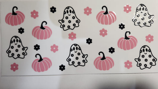 Flower Ghosties an Pink Pumpkins