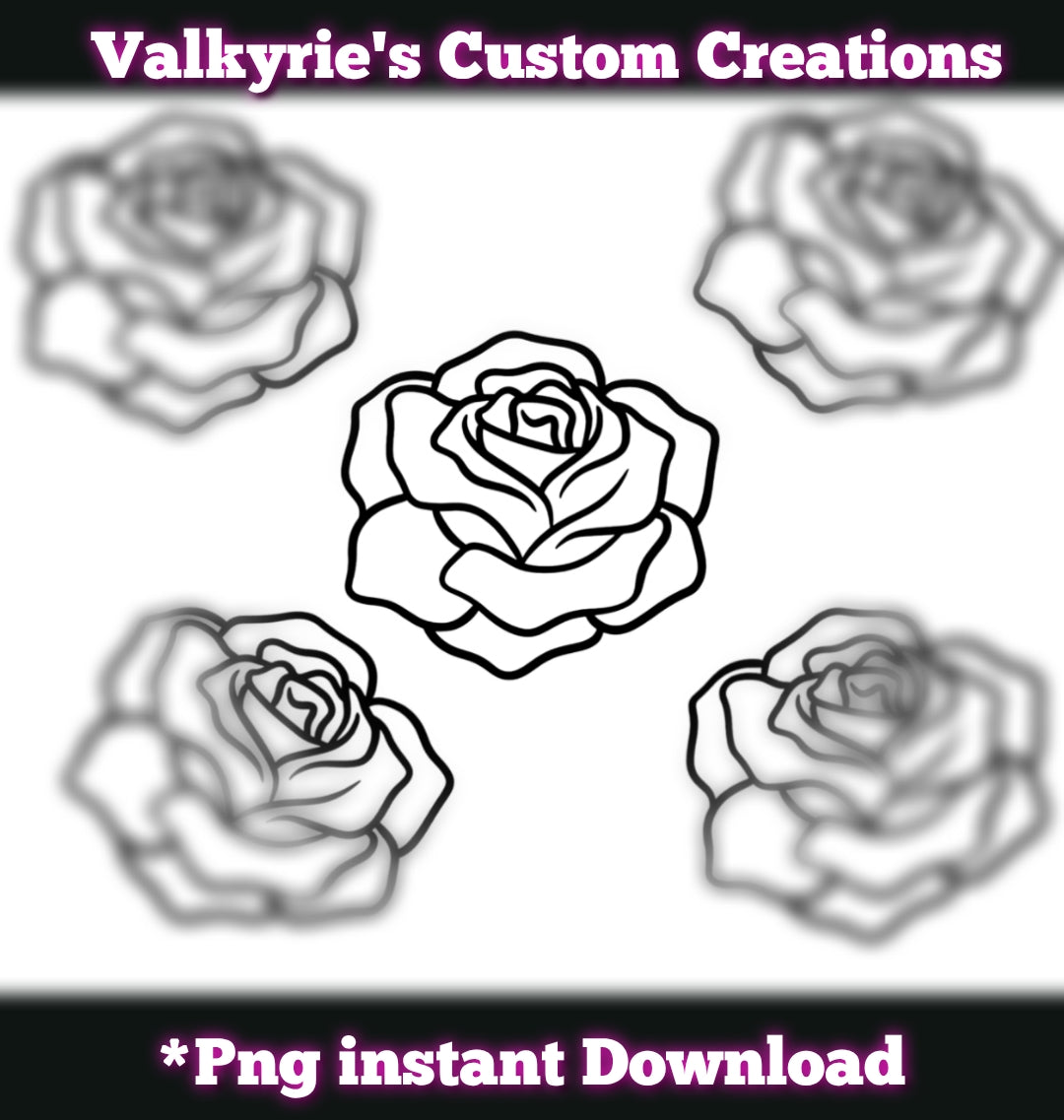 Rose Tumbler Template 002