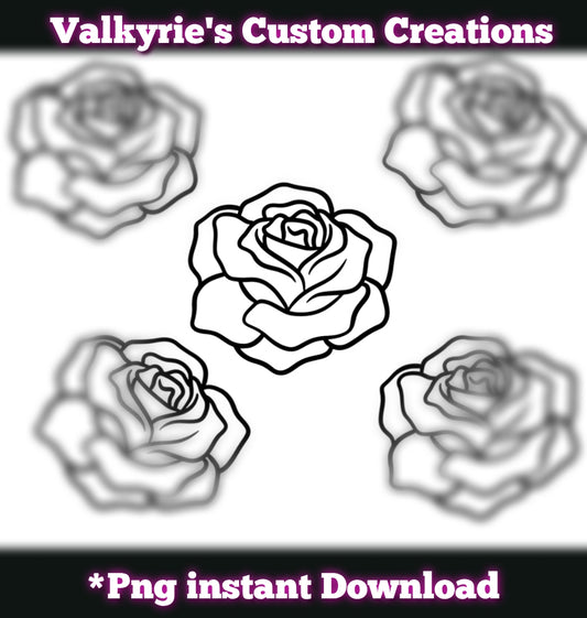 Rose Tumbler Template 002