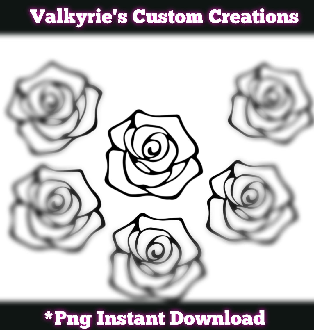 Rose Tumbler Template 0001