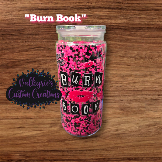 “Burn Book” Rhinestone Filled Tumbler