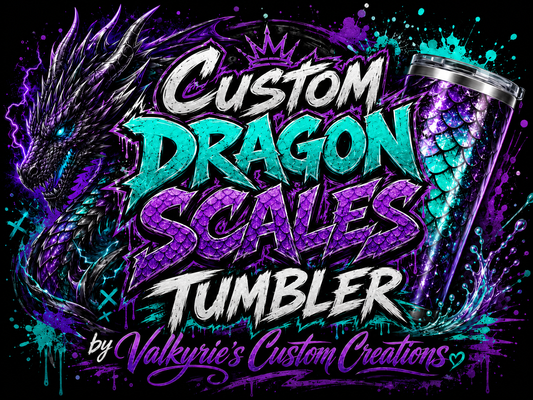 Custom Dragon Scales Epoxy Tumbler 20oz